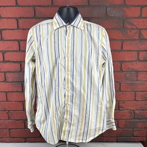 TailorByrd Striped Dress Shirt – Men's Large – Button-Down Collar‎
